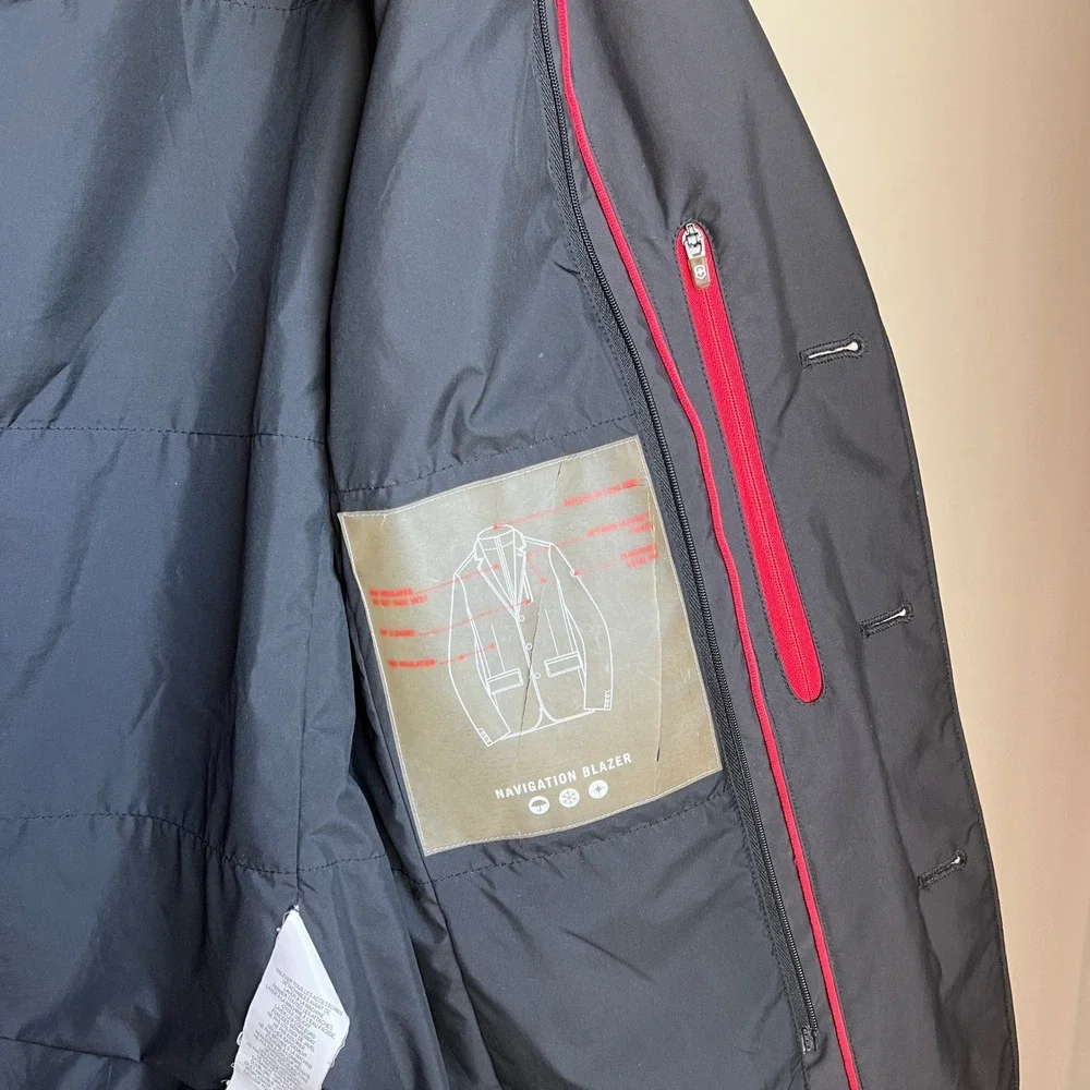 Victorinox Swiss Army Jacket 38 Black Technical Shell Blazer Navigation Blazer